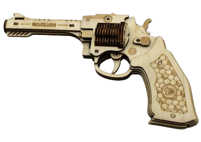 Caliber Revolver Wood Puzzle Gun